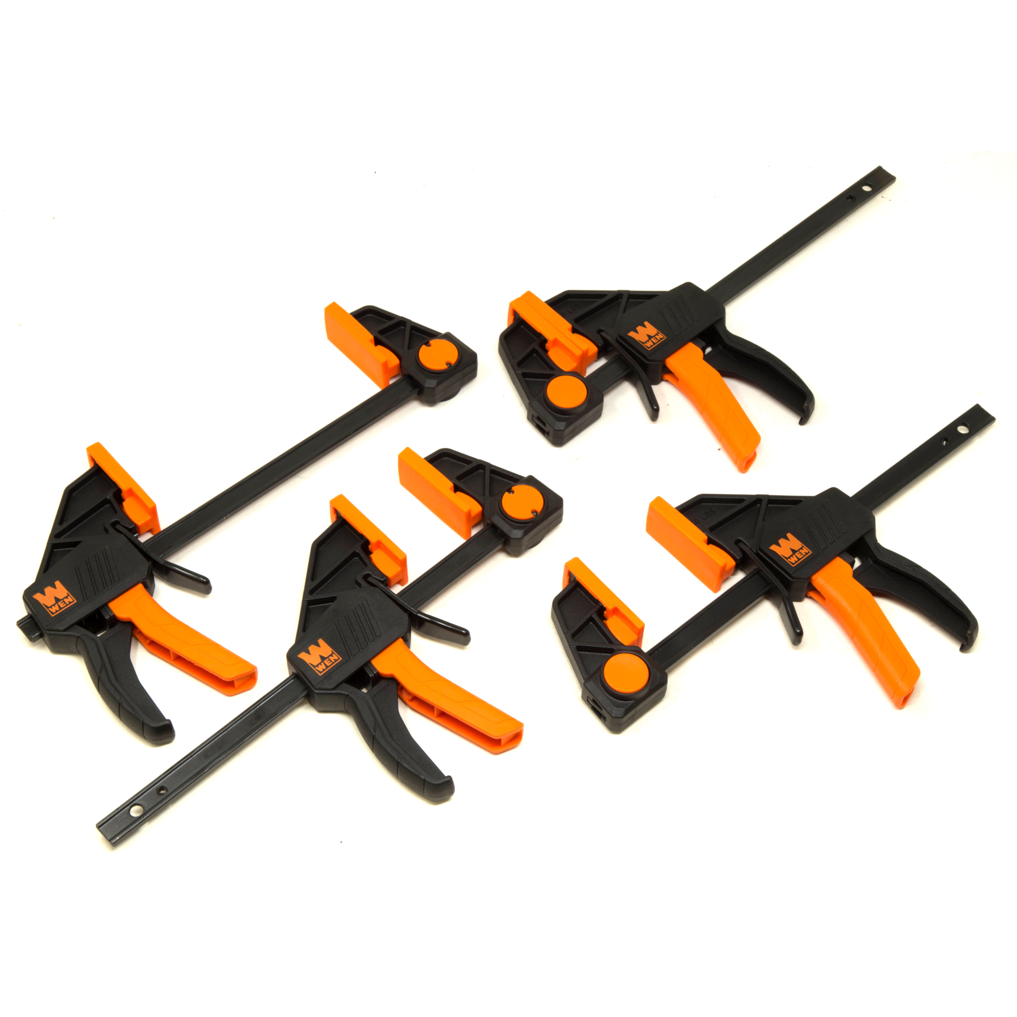 WEN Steel Bar Clamps/Spreaders - 6in. Jaw Opening, 2.3in. Throat, 4 Pack, Model# CLR062